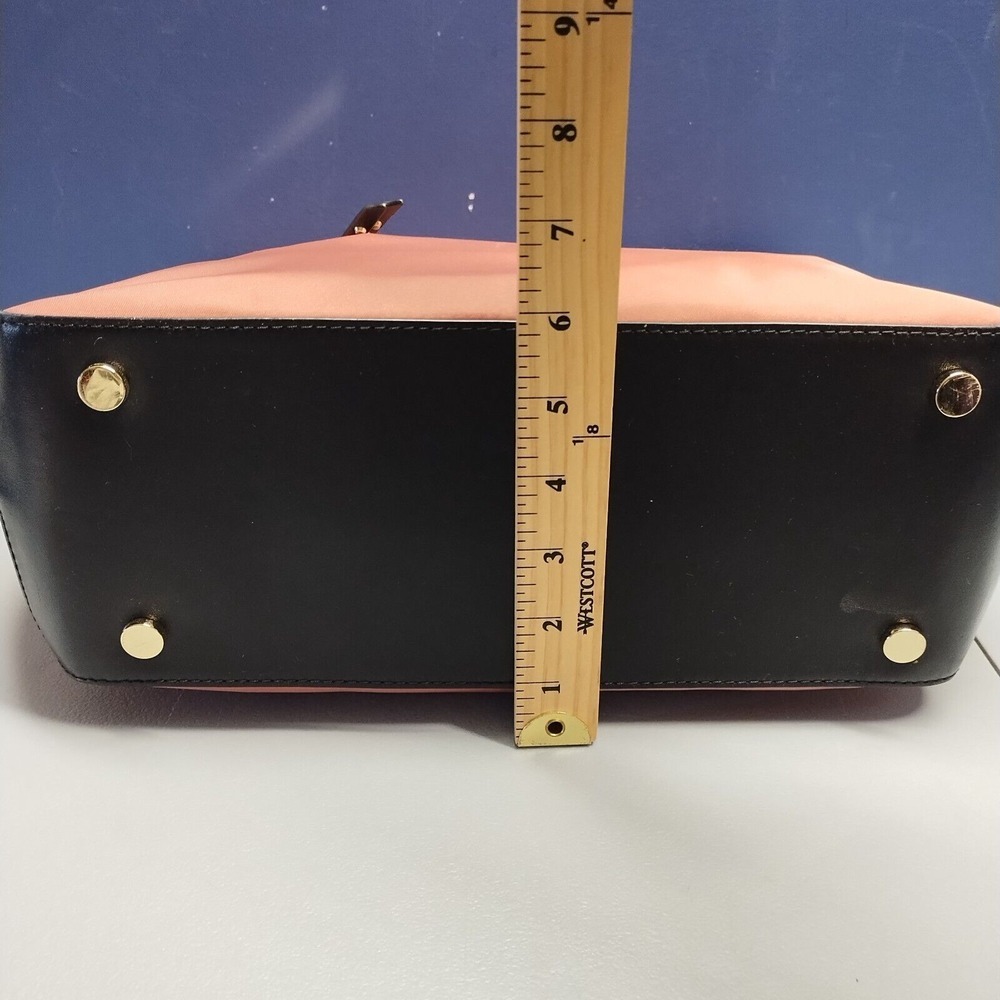 Michael Kors Large Leila Tote Purse Pink Black Nylon Leather Straps‎ 30S9LI1T3C - Picture 9 of 11